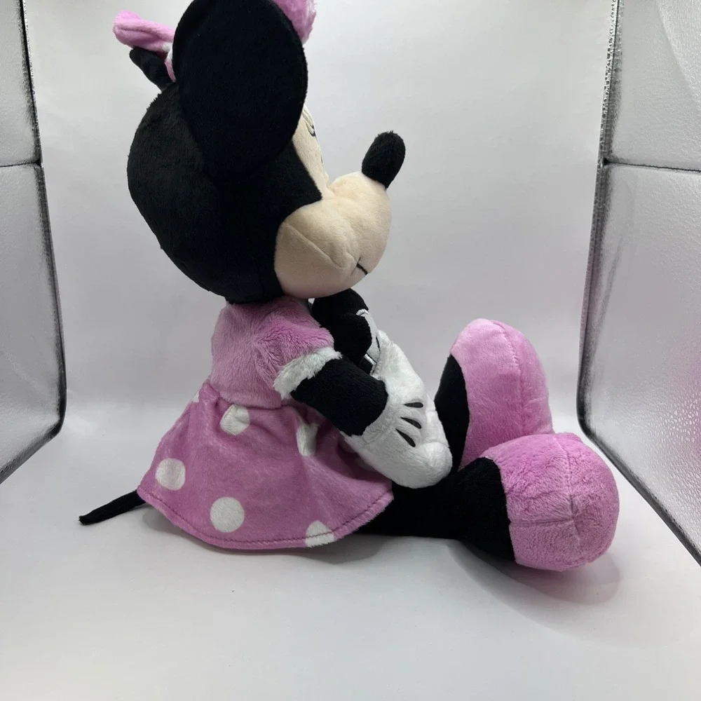 Disney Minnie Mouse & Figaro Plush Cat Plushie‎ Kitty New Pink White Black